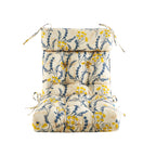 ARTPLAN Patio Chair Cushions Combined Seat and Back,Tufted Outdoor Swivel Chair Cushion with Tie,40"x20"x4"，Floral