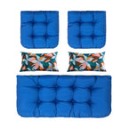 ARTPLAN All Weather Chair Outdoor Cushions Settee Loveseat Bench Cushions Set of 5 Wicker Tufted Pillow for Patio Outdoor Furniture