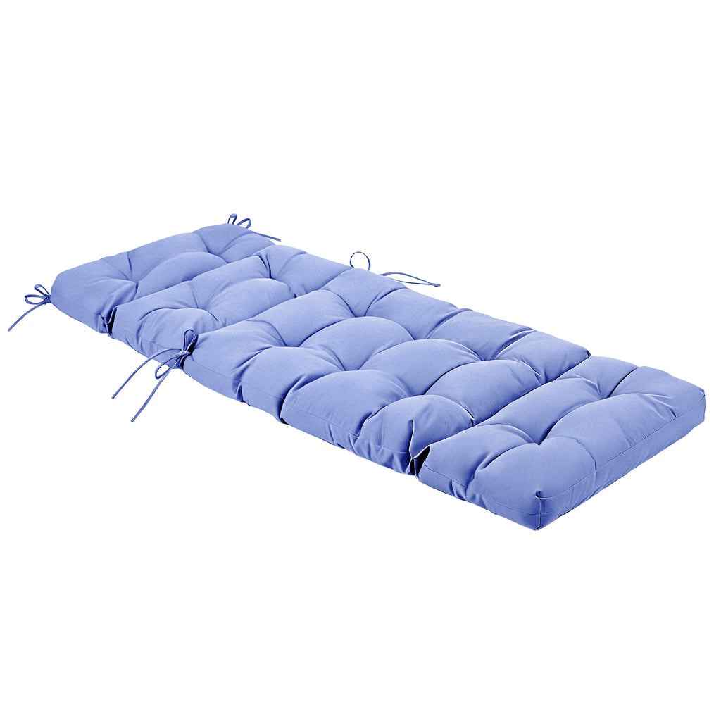 Outdoor Chaise Lounge Chair Cushion 72 x 22 x 4 Inches 100% Waterproof Polyester Patio Pool Lounge Chair Cushion for Outdoor Furniture with Ties