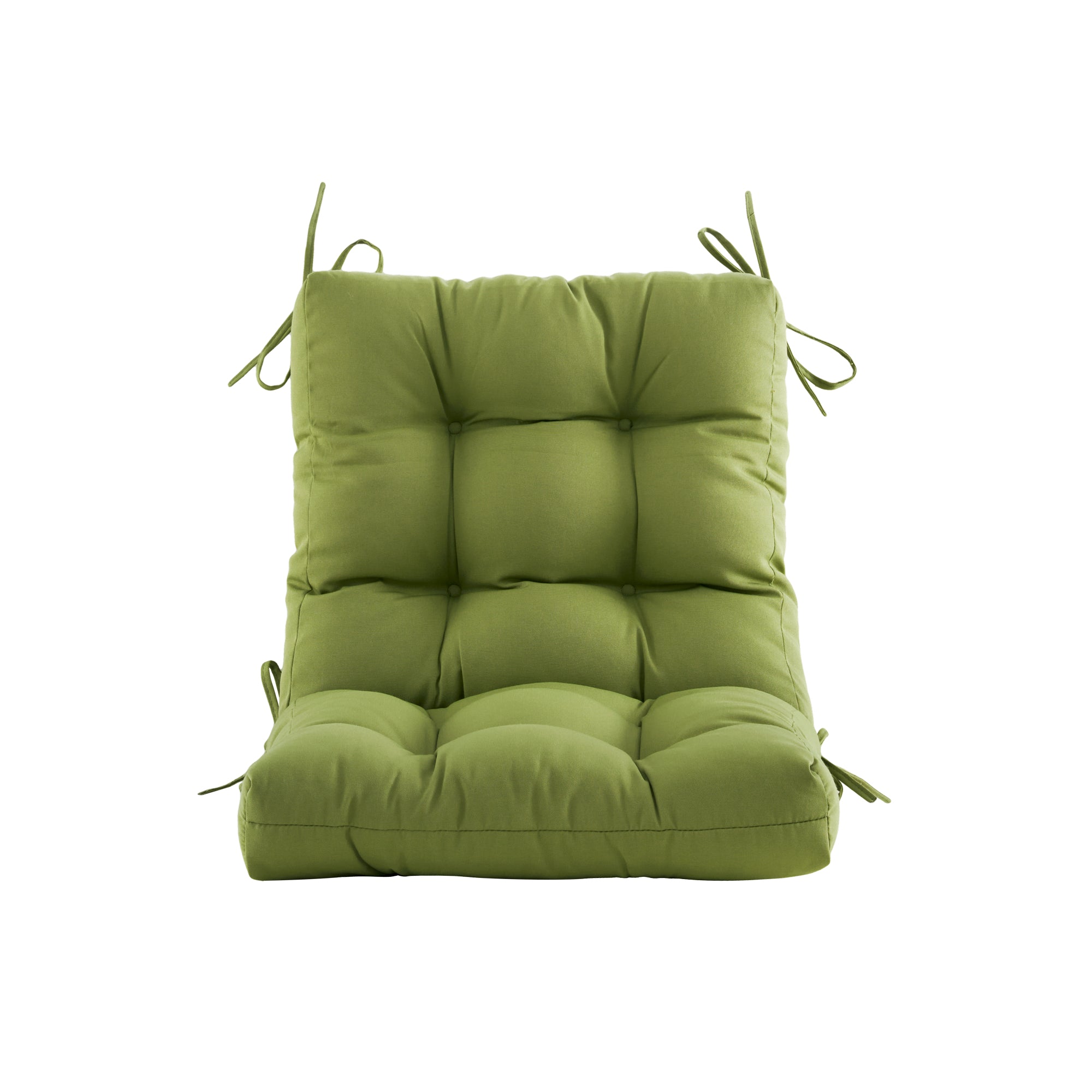 ARTPLAN Outdoor Chair Cushions,40"x20"x4",Low BackTufted Thick Outdoor Wicker Lawn Seat Cushion with Ties for Patio Furniture