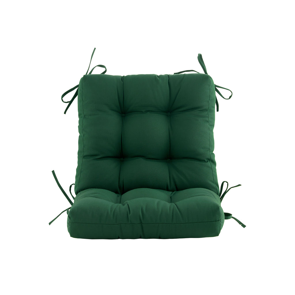 ARTPLAN Outdoor Chair Cushions,40"x20"x4",Low BackTufted Thick Outdoor Wicker Lawn Seat Cushion with Ties for Patio Furniture