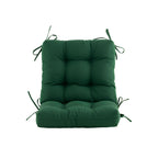 ARTPLAN Outdoor Chair Cushions,40"x20"x4",Low BackTufted Thick Outdoor Wicker Lawn Seat Cushion with Ties for Patio Furniture
