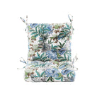 ARTPLAN Outdoor Chair Cushions,40"x20"x4",Low BackTufted Thick Outdoor Wicker Lawn Seat Cushion with Ties for Patio Furniture,Floral