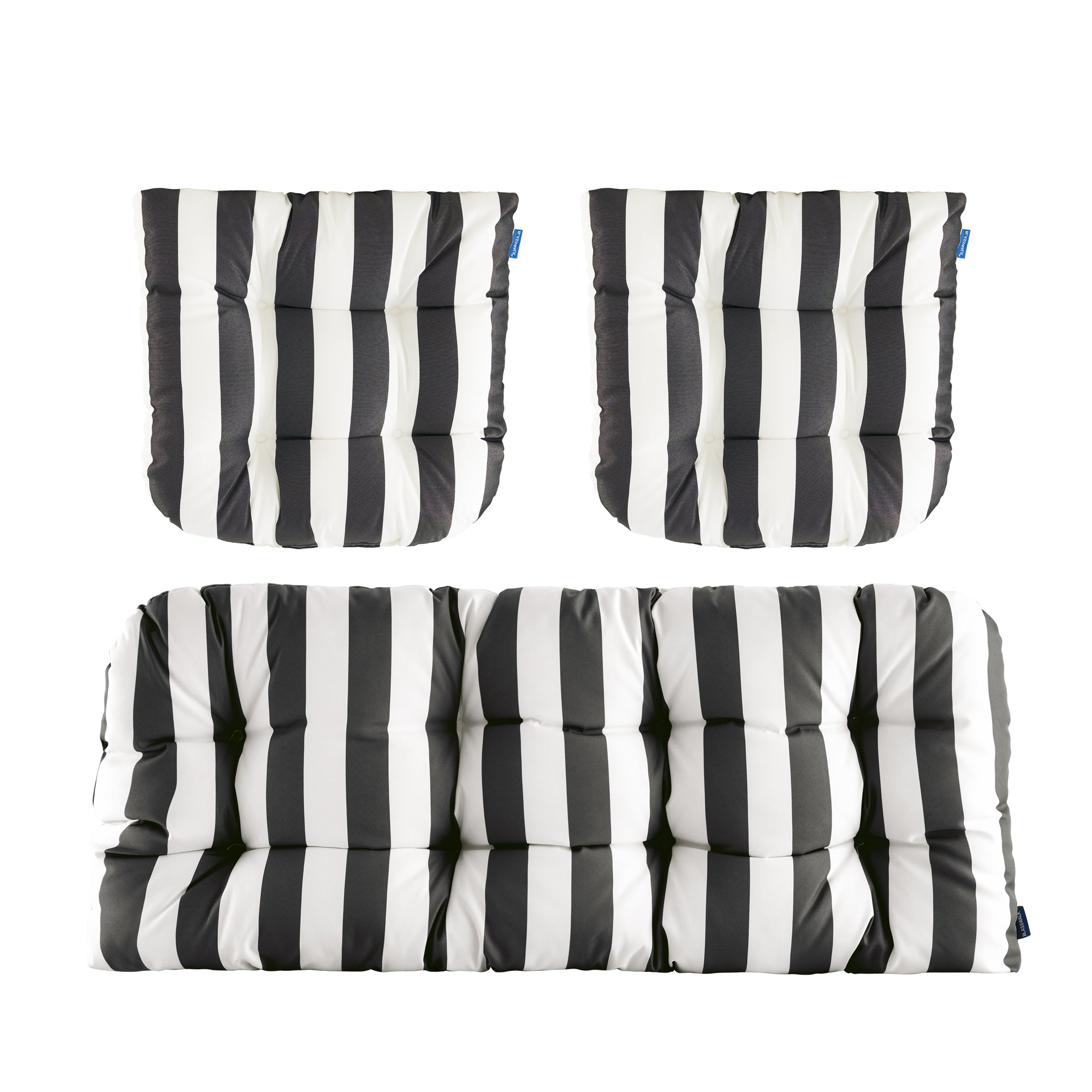ARTPLAN Outdoor Chair Cushions,3 Piece Loveseat Outdoor Cushions Set,Tufted/Wicker Patio Cushion for Patio Furniture All Weather,44"x19"x5"