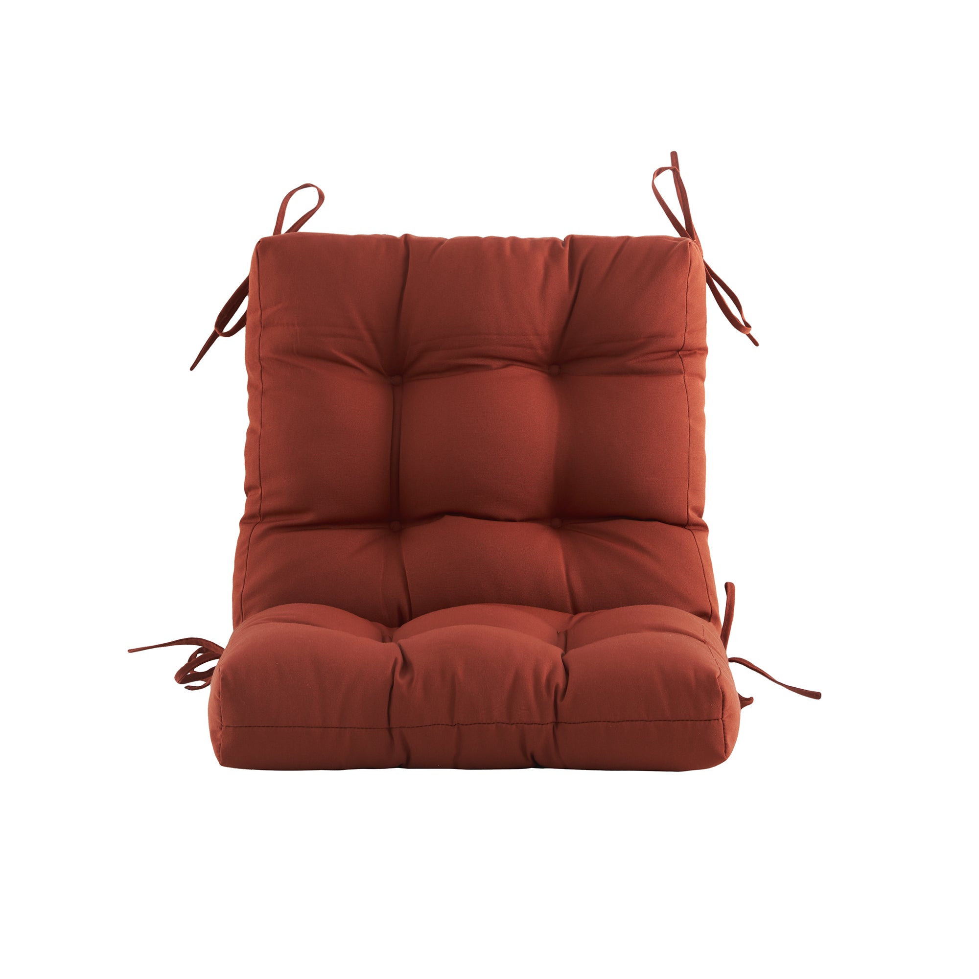 ARTPLAN Outdoor Chair Cushions,40"x20"x4",Low BackTufted Thick Outdoor Wicker Lawn Seat Cushion with Ties for Patio Furniture