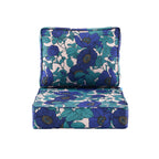 ARTPLAN Deep Seat Outdoor Cushion,Set 24"x24"x6" ,18x24" Bench Outdoor Chair Cushions, Polyester Fill Back for Patio Furniture ,Square