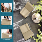 ARTPLAN Outdoor Deep Seat Slipcovers，Set of 2 24x24x6" 18x24 Olefin,Square Outdoor Cushion Cover, for Patio Funiture