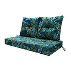 ARTPLAN Outdoor Loveseat Deep Seat Cushion Set, 46"x24"x4" Water Repellent Fade-Resistant Patio Cushions, Solution-Dyed Fabric with Removable Zipper Cover, High-Density Foam for Bench, Swing & Patio Furniture