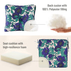 Deep Seat Pillow and High Back Chair Cushions Outdoor Water Repellent Replacement Patio Seating Cushions,Seat 24"x24"x6",Back 22"x24"x6"
