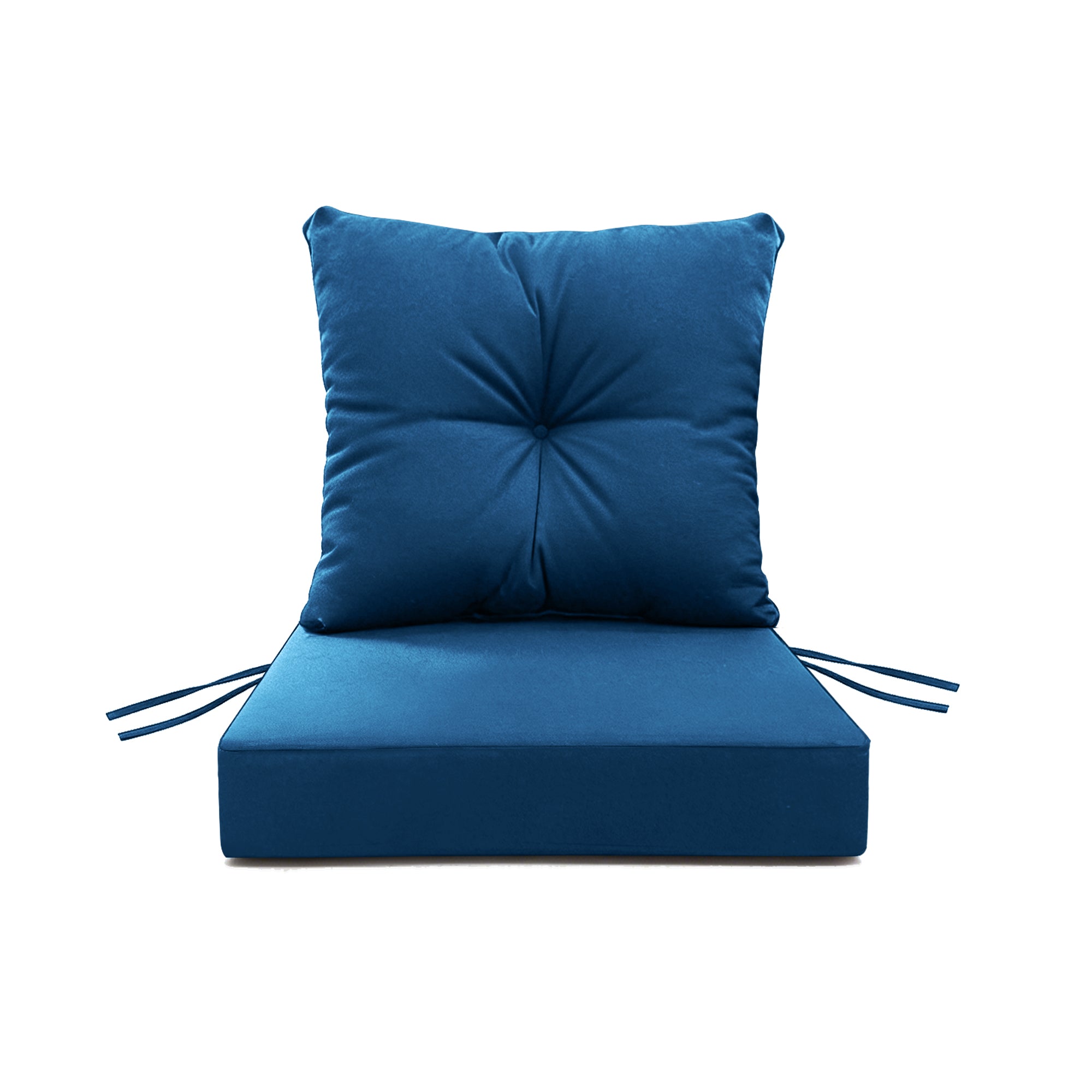 Outdoor Seat Cushion Set  24"W x 24"D x 4"T Waterproof & Fade Resistant Patio Furniture Cushions with Removable Zipper Cover, High-Resilience Foam for Chair Sofa Couch