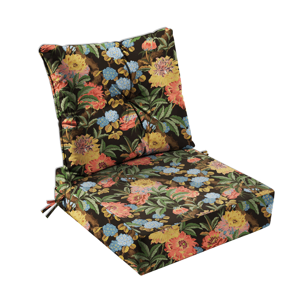 Outdoor Seat Cushion Set  24"W x 24"D x 4"T Waterproof & Fade Resistant Patio Furniture Cushions with Removable Zipper Cover, High-Resilience Foam for Chair Sofa Couch