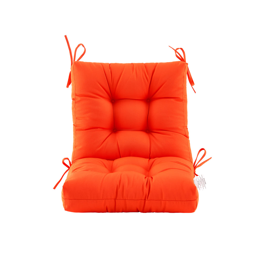 ARTPLAN Outdoor Chair Cushions,40"x20"x4",Low BackTufted Thick Outdoor Wicker Lawn Seat Cushion with Ties for Patio Furniture