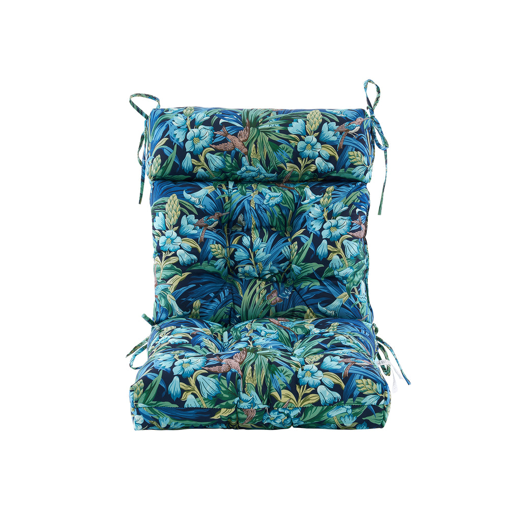ARTPLAN Patio Chair Cushions Combined Seat and Back,Tufted Outdoor Swivel Chair Cushion with Tie,40"x20"x4"，Floral