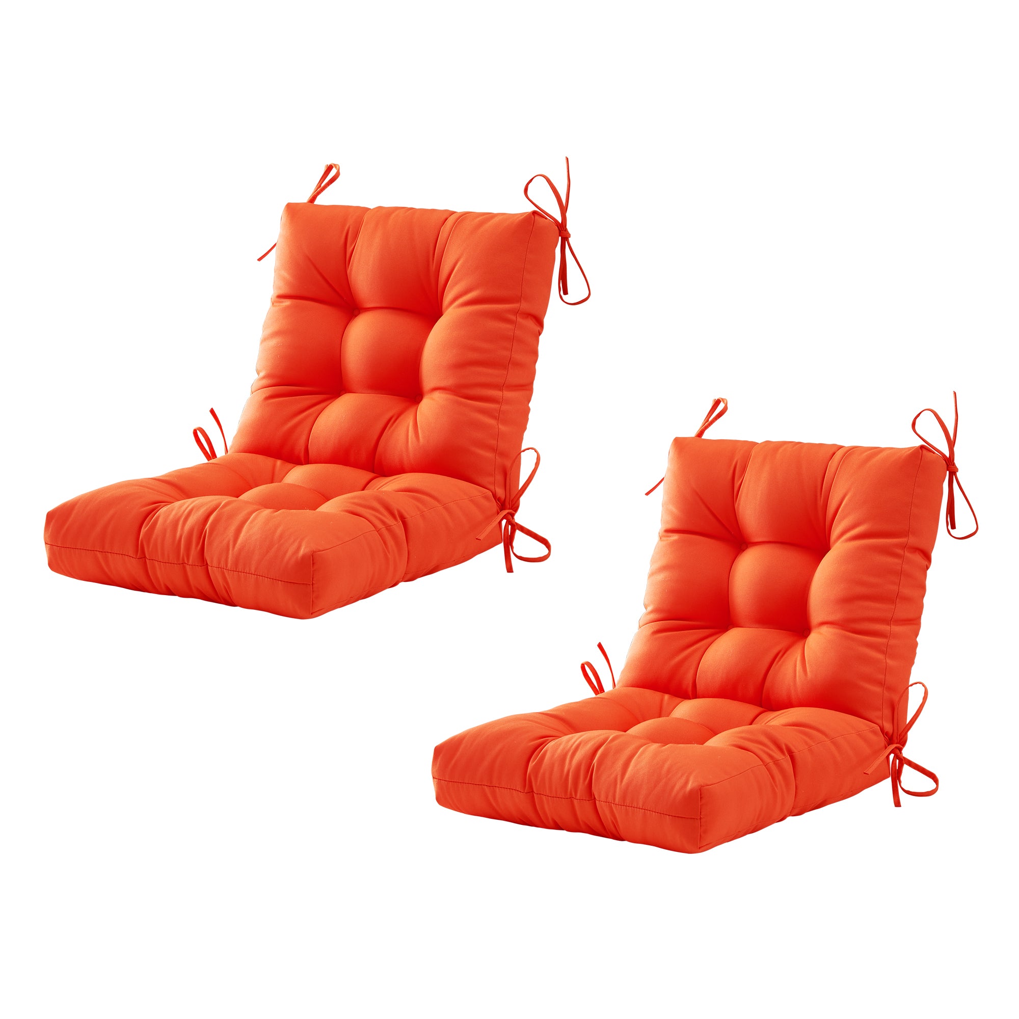 ARTPLAN Outdoor Chair Cushions,40"x20"x4",Low BackTufted Thick Outdoor Wicker Lawn Seat Cushion with Ties for Patio Furniture