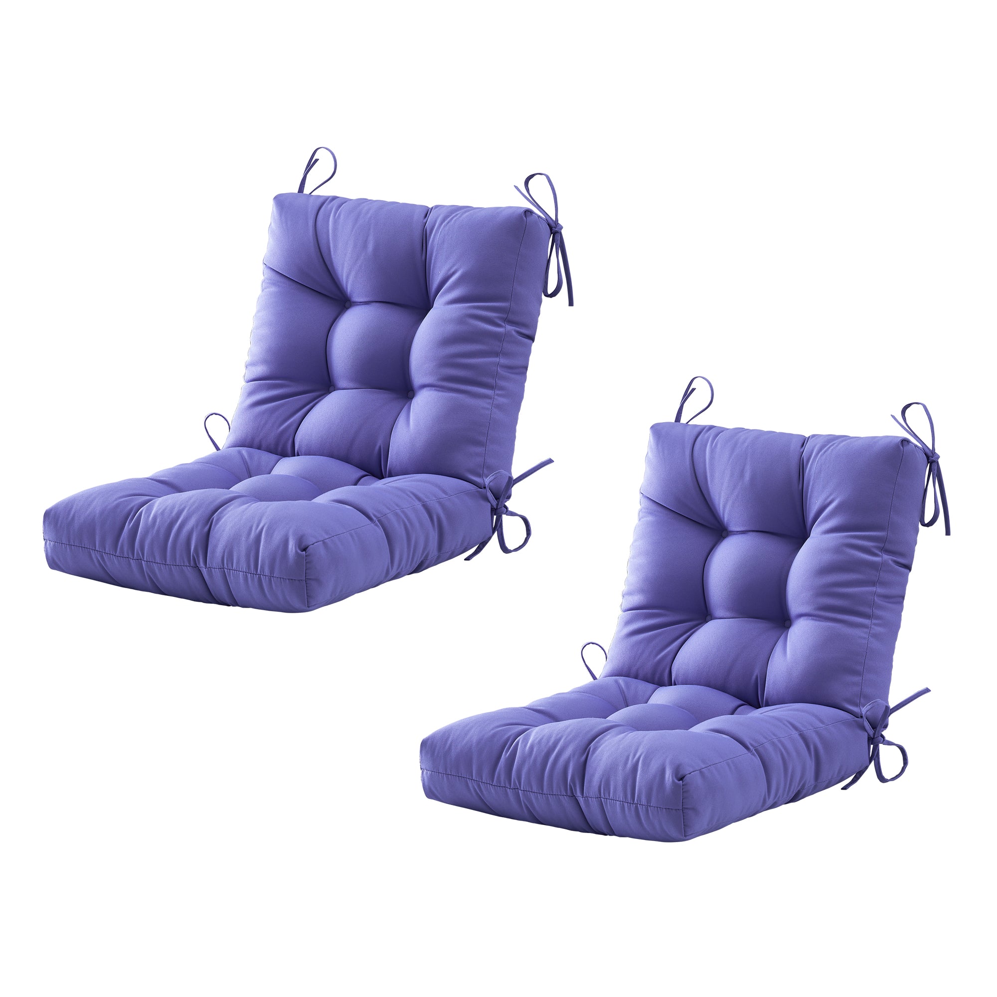 ARTPLAN Outdoor Chair Cushions,40"x20"x4",Low BackTufted Thick Outdoor Wicker Lawn Seat Cushion with Ties for Patio Furniture