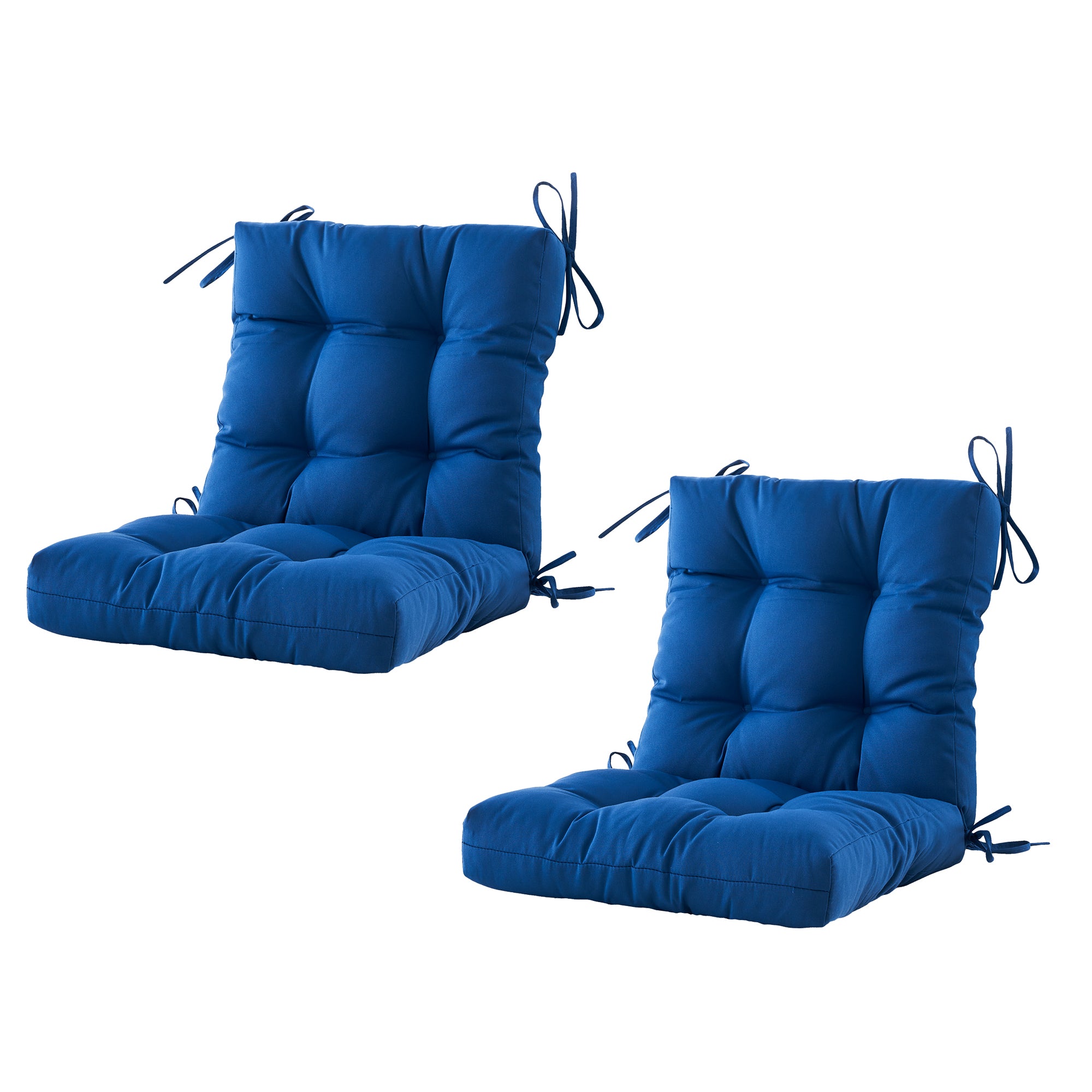 ARTPLAN Outdoor Chair Cushions,40"x20"x4",Low BackTufted Thick Outdoor Wicker Lawn Seat Cushion with Ties for Patio Furniture