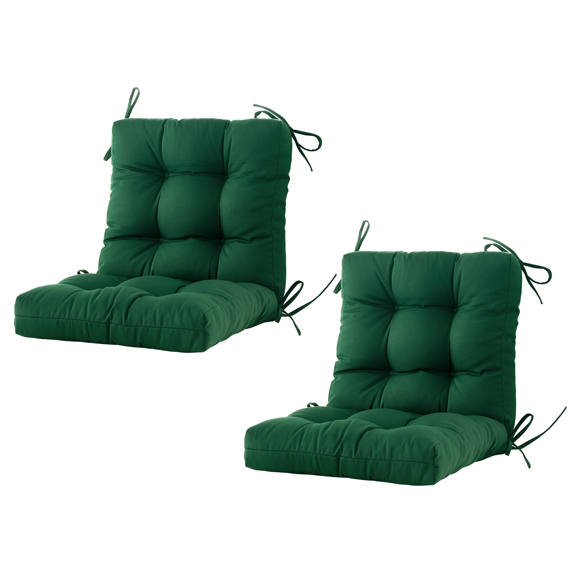 ARTPLAN Outdoor Chair Cushions,40"x20"x4",Low BackTufted Thick Outdoor Wicker Lawn Seat Cushion with Ties for Patio Furniture