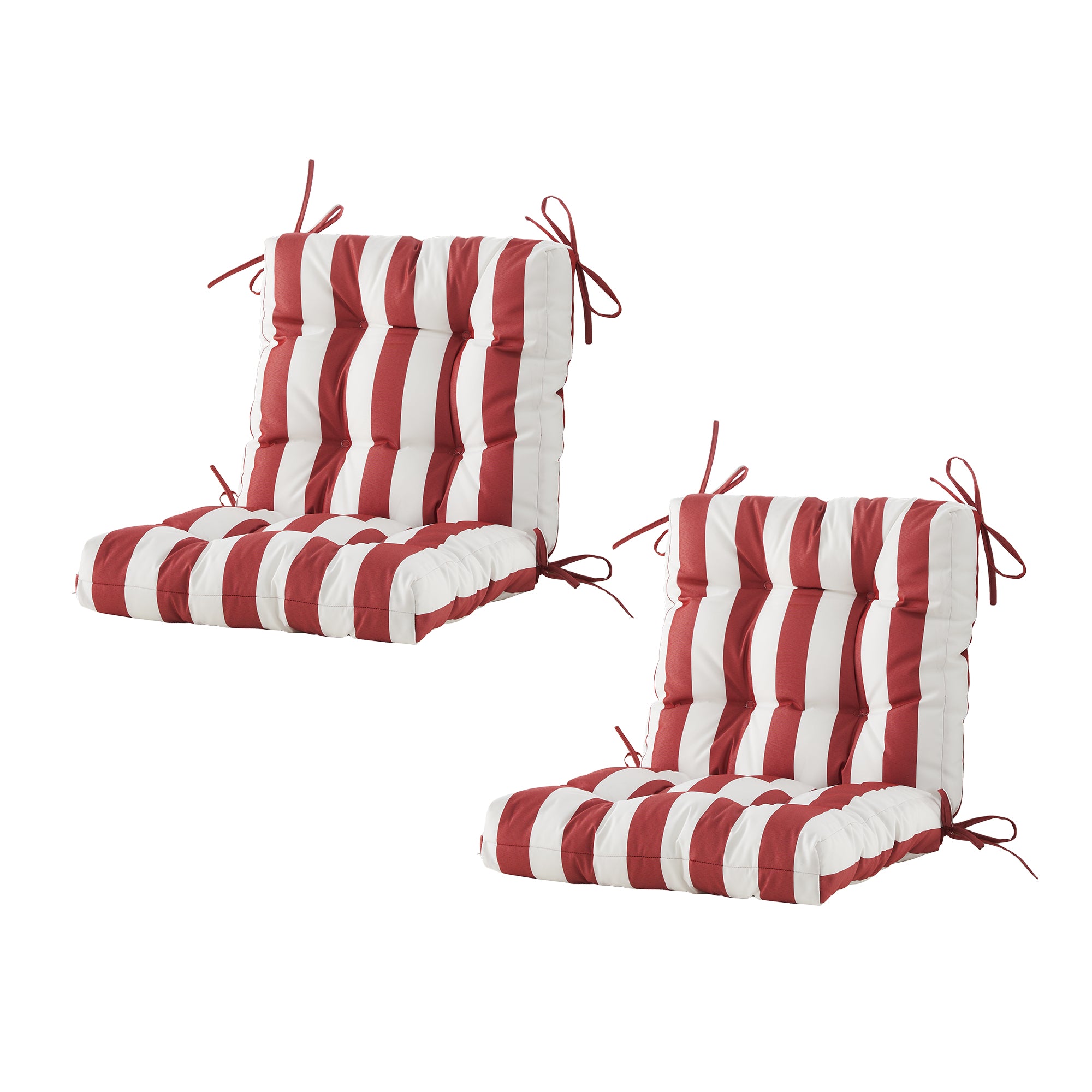 ARTPLAN Outdoor Chair Cushions,40"x20"x4",Low BackTufted Thick Outdoor Wicker Lawn Seat Cushion with Ties for Patio Furniture,Floral