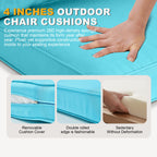 ARTPLAN Patio Bench Cushions Set of 5, Outdoor Sofa Cushions | All-Weather Fabric | Lumbar Support Pillows | Waterproof & Fade-Resistant for Sectionals