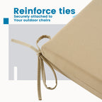 Outdoor Chair Cushions for Patio Furniture, Waterproof Outdoor Cushions, Round Corner Patio Chair Cushions Set of 4 with Ties,17"x16"x2"