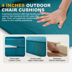 ARTPLAN Patio Bench Cushions Set of 5, Outdoor Sofa Cushions | All-Weather Fabric | Lumbar Support Pillows | Waterproof & Fade-Resistant for Sectionals