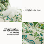 ARTPLAN Patio Chair Cushions Combined Seat and Back,Tufted Outdoor Swivel Chair Cushion with Tie,40"x20"x4",Floral