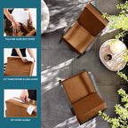 ARTPLAN Outdoor Cushions for Patio Furniture, 24x24x6" Thick Seat Cushion Set, Fade Resistant, Deep Seat Bottom and Back Cushion with Removable Cover