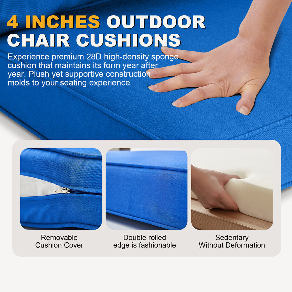 ARTPLAN Patio Bench Cushions Set of 5, Outdoor Sofa Cushions | All-Weather Fabric | Lumbar Support Pillows | Waterproof & Fade-Resistant for Sectionals