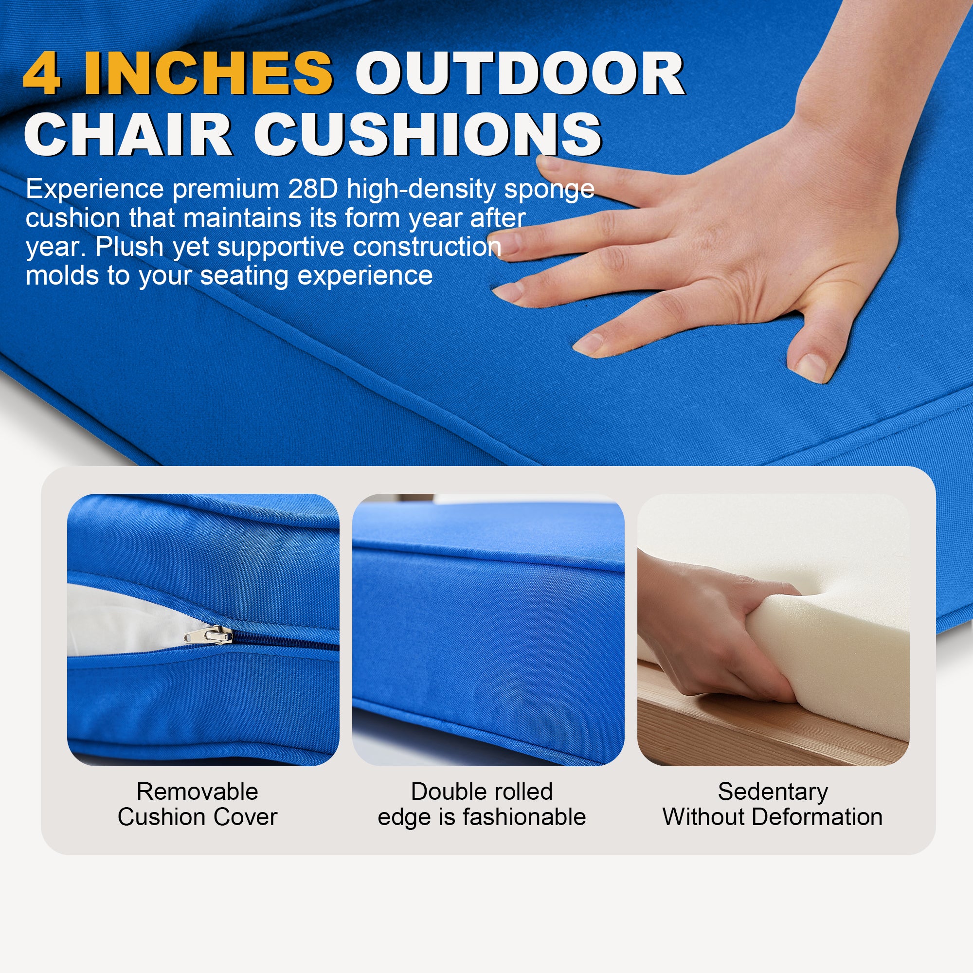 ARTPLAN Patio Bench Cushions Set of 5, Outdoor Sofa Cushions | All-Weather Fabric | Lumbar Support Pillows | Waterproof & Fade-Resistant for Sectionals