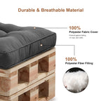 Outdoor Chair Cushions Set of 2, All-Weather Patio Furniture Cushions with High Resilience Foam, Indoor Outdoor Seat & Back Cushion for Patio, Garden, Sunroom