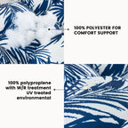 ARTPLAN Outdoor Cushions for Settee,Wicker Loveseat Cushions with Tie,Tufted Patio Cushions 2 U-Shaped Set of 5 Piece,L44xW19,Floral,