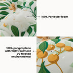 ARTPLAN Patio Chair Cushions Combined Seat and Back,Tufted Outdoor Swivel Chair Cushion with Tie,40"x20"x4"，Floral