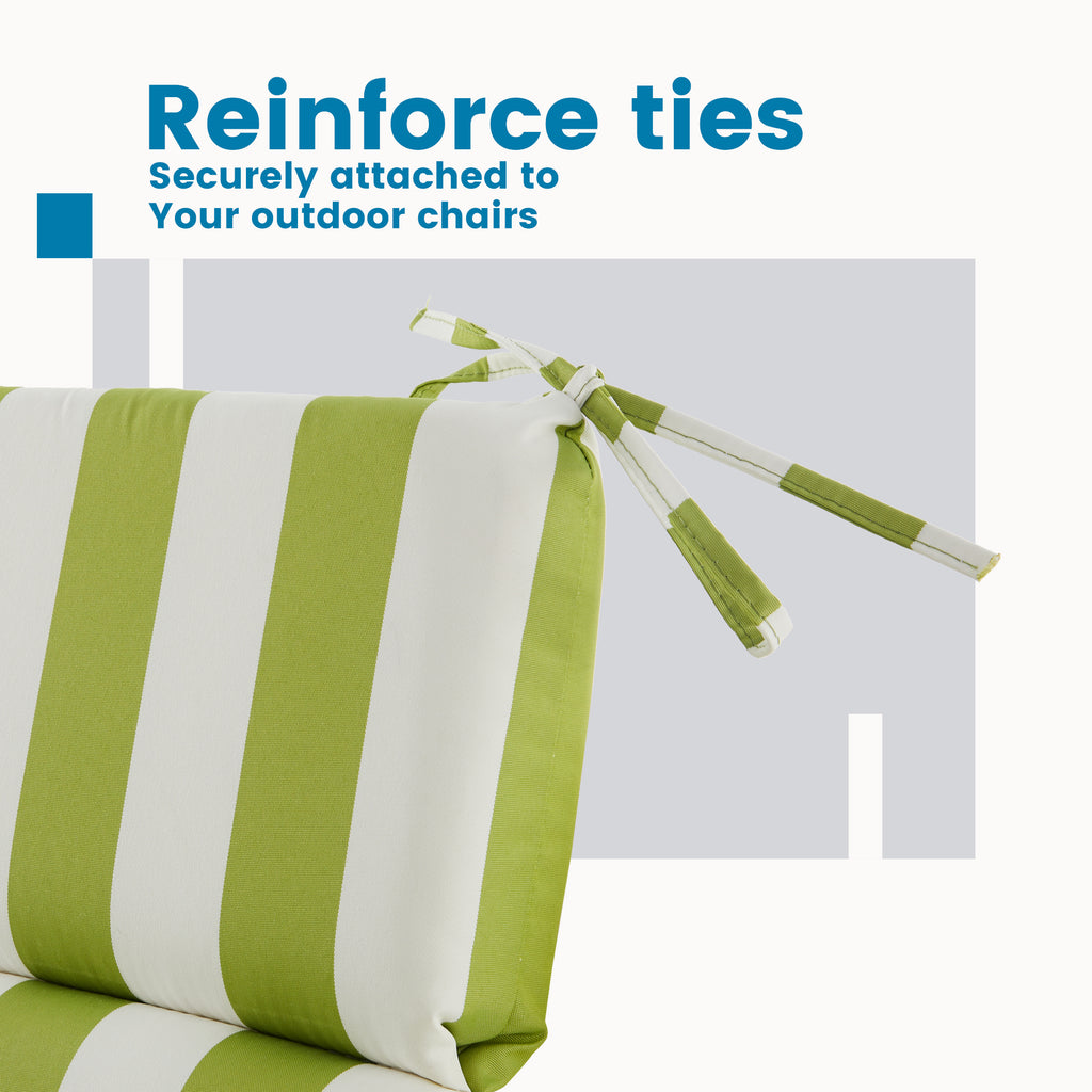 ARTPLAN Outdoor Chair Cushion,Seat & High Back Adirondack Rocking Wicker Chair Lawn Foam Cushion for Patio Furniture,45.5"x21"x3"