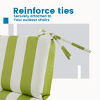 ARTPLAN Outdoor Chair Cushion,Seat & High Back Adirondack Rocking Wicker Chair Lawn Foam Cushion for Patio Furniture,45.5"x21"x3"
