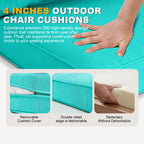ARTPLAN Patio Bench Cushions Set of 5, Outdoor Sofa Cushions | All-Weather Fabric | Lumbar Support Pillows | Waterproof & Fade-Resistant for Sectionals
