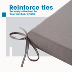 Outdoor Chair Cushions for Patio Furniture, Waterproof Outdoor Cushions, Round Corner Patio Chair Cushions Set of 4 with Ties,17"x16"x2"
