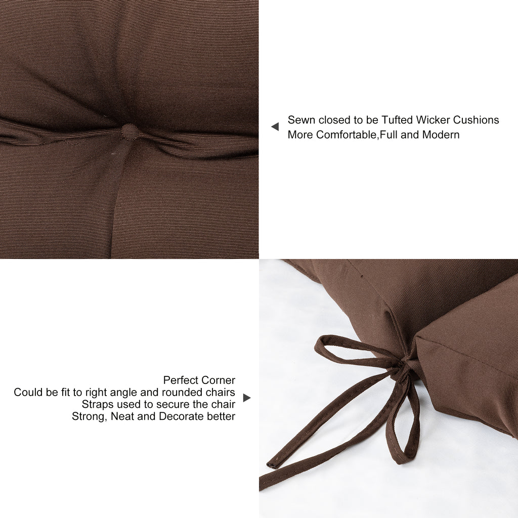 ARTPLAN Adirondack Outdoor Chair Cushion, All Weather Patio Cushion, Wicker Tufted Pillow for Patio Furniture