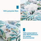 ARTPLAN Outdoor Chair Cushions,40"x20"x4",Low BackTufted Thick Outdoor Wicker Lawn Seat Cushion with Ties for Patio Furniture,Floral