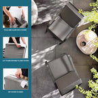 ARTPLAN Outdoor Deep Seat Slipcovers，Set of 2 24x24x6" 18x24 Olefin,Square Outdoor Cushion Cover, for Patio Funiture