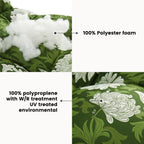 ARTPLAN Outdoor Cushions for Settee,Wicker Loveseat Cushions with Tie,Tufted Patio Cushions 2 U-Shaped Set of 5 Piece,L44xW19,Floral,