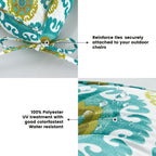 ARTPLAN Outdoor Seat Cushions,Pack of 2 Tufted  Patio Chair Pads 19x19x5 Inches Square Foam for Dining Chair