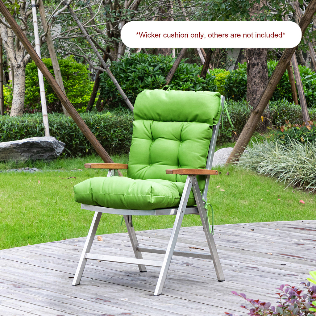 ARTPLAN Adirondack Outdoor Chair Cushion, All Weather Patio Cushion, Wicker Tufted Pillow for Patio Furniture