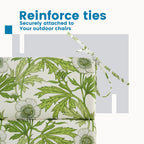 ARTPLAN Outdoor Chair Cushion,Seat & High Back Adirondack Rocking Wicker Chair Lawn Foam Cushion for Patio Furniture,45.5"x21"x3"
