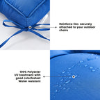 ARTPLAN Outdoor Seat Cushions,Pack of 2 Tufted  Patio Chair Pads 19x19x5 Inches Square Foam for Dining Chair