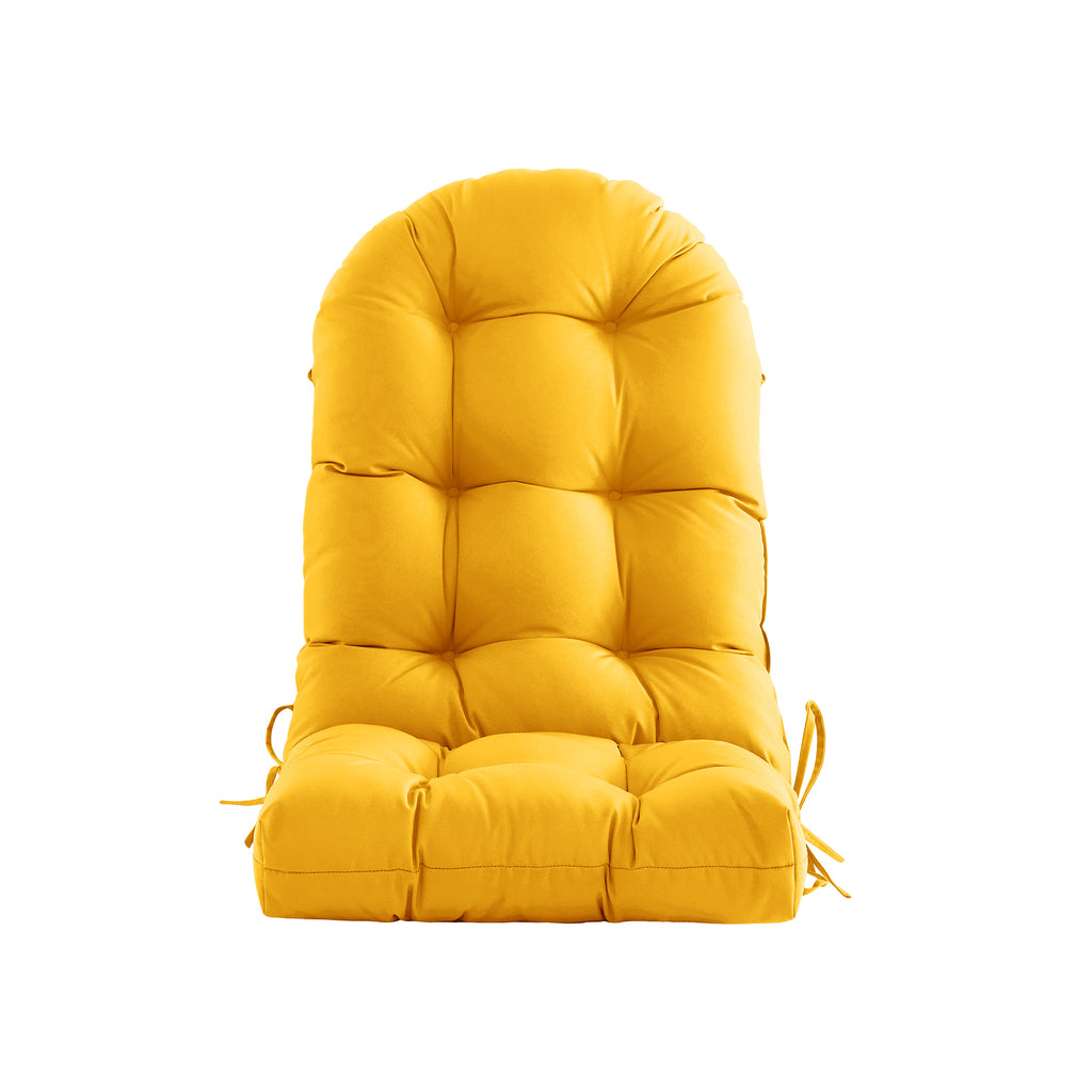 Patio Rocking Chair Cushion with Ties,48"x21"x4" Water Resistant Polyester High Back Replacement Pad, Thick Filled Outdoor Patio Cushions for Porch Deck Balcony Garden Seating