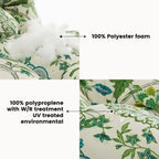 ARTPLAN Outdoor Cushions for Settee,Wicker Loveseat Cushions with Tie,Tufted Patio Cushions 2 U-Shaped Set of 5 Piece,L44xW19,Floral,