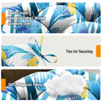 3 Pieces Outdoor Chair Cushions Set–Waterproof Tufted Cushions with Ties for Patio coversation, Loveseat & Bench, 44"x19"x5" UV-Resistant & Fade-Proof with Premium Polyester Filled