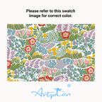 ARTPLAN Patio Chair Cushions Combined Seat and Back,Tufted Outdoor Swivel Chair Cushion with Tie,40"x20"x4"，Floral