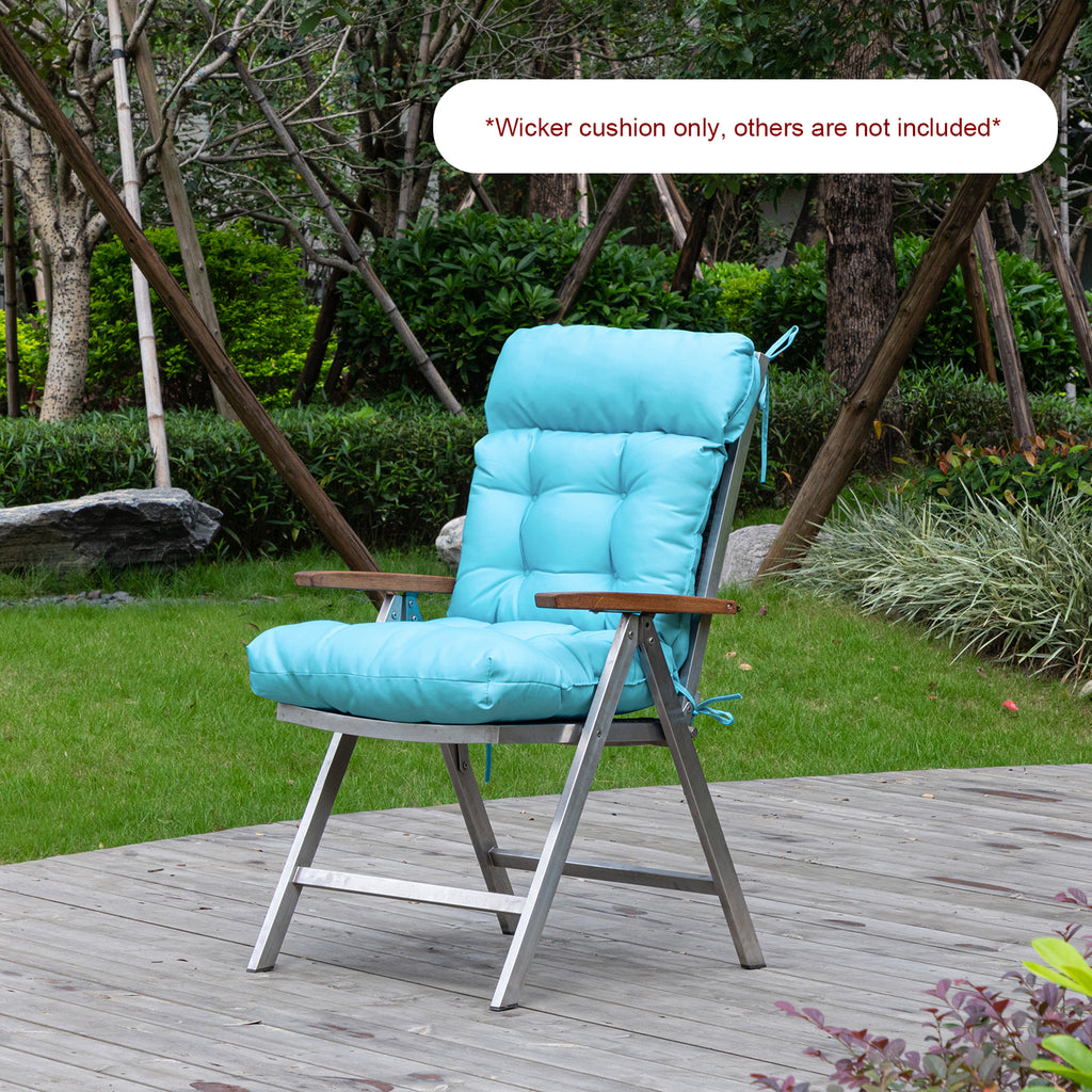 ARTPLAN Adirondack Outdoor Chair Cushion, All Weather Patio Cushion, Wicker Tufted Pillow for Patio Furniture