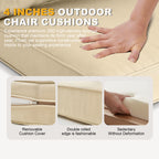 ARTPLAN Patio Bench Cushions Set of 5, Outdoor Sofa Cushions | All-Weather Fabric | Lumbar Support Pillows | Waterproof & Fade-Resistant for Sectionals